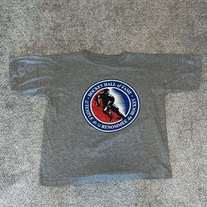 junior JR hockey hall of Fame Canada youth kids T shirt G/L gray